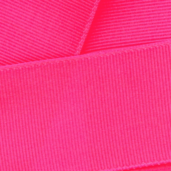 3/8" Grosgrain Ribbon Solid 170 Neon Pink 100yd