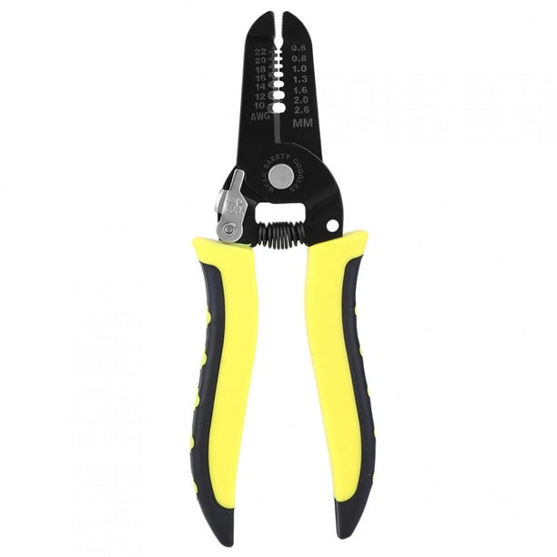 Herramienta pelacables multifunción, cortador de cables 7 en 1, cortador de cables de boca plana, alicates de corte con mango de PVC, multifuncional