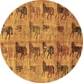 thumbnail image 1 of Ahgly Company Indoor Round Animal Brown Traditional Area Rugs, 6' Round, 1 of 4