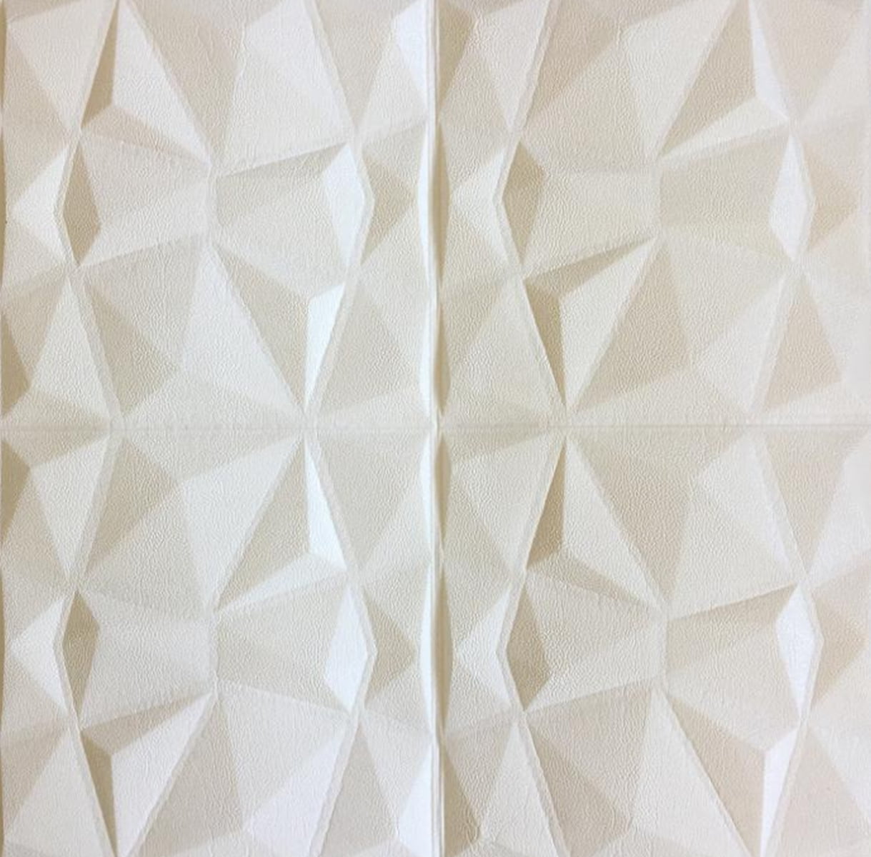 Dundee Deco's Off White, Cream Diamond 3D Wall Panel, Peel and Stick