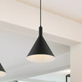 thumbnail image 5 of 60/7128-Nuvo Lighting-Lightcap-1 Light Large Pendant in Mid-Century Modern Style-12 Inches Wide by 14.5 Inches High-Matte Black Finish    -Traditional, 5 of 9