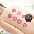 thumbnail image 4 of Rechargeable Electric Cupping Therapy Set with 6 Gears - 2-Pack Red Intelligent Vacuum Suction Scraping Massager, Heating Physiotherapy Device for Slimming, Meridian Relief, ABS Material, 3.7V, 4 of 6
