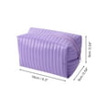 thumbnail image 2 of Unique Bargains 1 Pc Simple Square Makeup Bag Lavender Purple PU Leather, 2 of 6