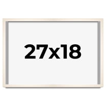 27x18 Frame White Wheat Solid Wood Picture Frame | Moulding Width 0.75 Inches | Interior Depth 0.5