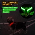 thumbnail image 5 of Arnés para Perros LED, Chaleco para Perros Recargable por USB Diseño Luminoso + Reflectante, Arnés para Perros de Seguridad Ajustable con Collar Acolchado y Ligero para Perros, Cachorros (Verde-S), 5 of 5