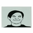 thumbnail image 1 of Humor Cutting Board, Irritating Troll Face Man with Cynical Expression Oh Crap Famous Fun Image Print, Decorative Tempered Glass Cutting and Serving Board, Small Size, Black and White, by Ambesonne, 1 of 1