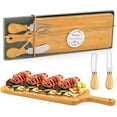 thumbnail image 2 of Bridal Shower Game Prizes Gift, Wooden Charcuterie Board Mini Cutting Board with Handle Cheese Knives Forks Set Thank You Tags with Box for Guest Party, 2 of 4