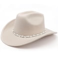 thumbnail image 5 of Western Sun Hat for Travel Sparkling Rhinestone Wide Brim Cowboy Hat Classic Outdoor Styling, 5 of 5