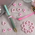 thumbnail image 4 of 60Pcs 2 Style Silicone Pendant 16x12~13x6mm for Electronic stylus & Lighter Making Ring Pink Hole: 2.5mm 8mm inner diameter 30pcs/style, 4 of 8