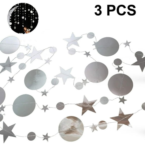 Twinkle Little Star Party Garlands Glitter Hanging Moon Stars Decorations Kids Birthday Bday Baby Shower Wedding Ramadan EID Grad