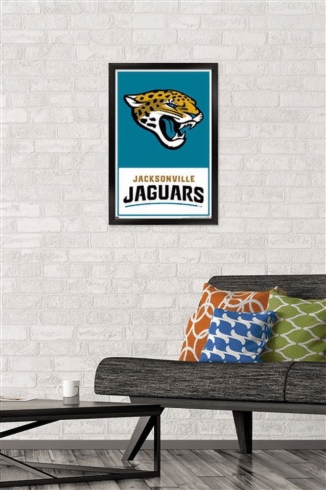 NFL Jacksonville Jaguars - Logo 21 Wall Poster, 14.725" x 22.375", Framed
