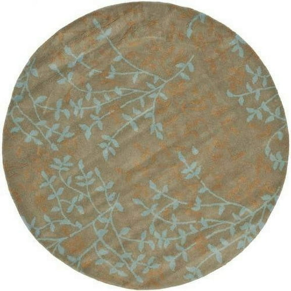 SAFAVIEH Soho Clara Floral Wool Area Rug, Light Brown/Multi, 6' x 6' Square