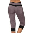 thumbnail image 1 of Yuyuzo Womens Capri Pants Plus Size Drawstring Stretch Athletic Color Block Sweatpants with Pockets, 1 of 4