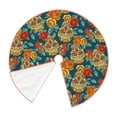thumbnail image 3 of Balery Skull And Flowers Printed Christmas Tree Skirt , Merry Christmas Party Christmas Tree Decoration,Adjustable Tree Skirt-30", 3 of 8