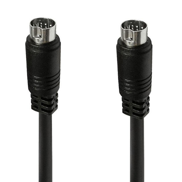 Cable conector de TV para computadora, 10 pines, mini DIN macho a macho, para proyector, VCR, DVD, 1,5 m