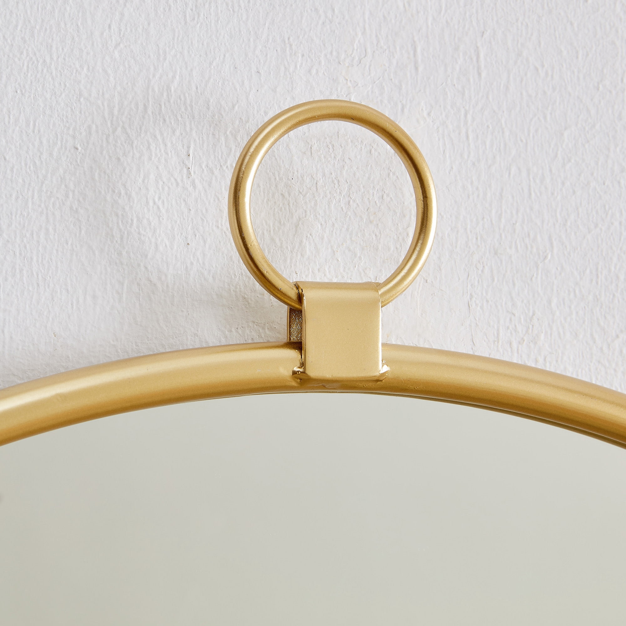 FirsTime & Co. Gold Marshall Wall Mirror, Modern, Round, 32.5 x 1 x 36 in