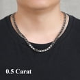 thumbnail image 3 of 0.1-1Carat Black Moissanite Tennis Necklace 925 Sterling Silver Lab Grown Diamond Necklace for Men Tennis Chain Moissanite Round Cut Diamond Tennis Necklaces Women One Row Chain, 3 of 7