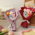 thumbnail image 3 of Valentine's Day Creative Knitted Flower Ponds, Songhua Flower Bundles, Wool Bouquet Flower Decorations, Gifts - sky blue, 3 of 5