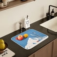 thumbnail image 5 of Yayeee Dish Drying Mat for Kitchen Counter 18" x 24" Microfiber Super Absorbent Coffee Decorative Pad, Snow Mountain, 5 of 9
