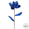thumbnail image 3 of Vickerman 30" Blue Glitter Magnolia Artificial Christmas Spray. Includes 2 sprays per pack., 3 of 3
