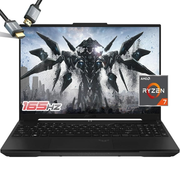 ASUS TUF Gaming Laptop A16 - AMD Ryzen 7 7735HS - RX7700S Beat RTX 3060-16 WUXGA 165Hz Display - RGB Backlit Keyboard - Thunderbolt 4 - Webcam - HDMI Cable - 2024 (32GB RAM |2TB PCIe SSD)