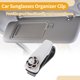 thumbnail image 3 of Clip para gafas de sol de coche Unique Bargains, clip de almacenamiento protector para gafas de sol universal para parasol, plástico blanco 6.5x3cm 1 Pcs, 3 of 7