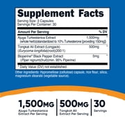 Nutricost Turkesterone & Tongkat Ali 90 Capsules for 30 Servings Per Bottle - Vegan, GMO Free