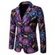 thumbnail image 1 of Chaqueta de traje delgada con estampado de estilo étnico informal de moda de otoño e invierno para hombre Pompotops  oipoqjl12061, 1 of 6