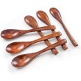 thumbnail image 1 of ShiYe toys store cucharas pequeñas para sopa, cucharas para servir, cucharadita de madera para café, té, mermelada, sales de baño, 6", 1 of 5