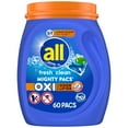 thumbnail image 1 of Detergente para ropa Pacs All Fresh Clean Oxi, eliminador de olores, 60 unidades, 1 of 5