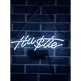thumbnail image 3 of Queen Sense 14" White Hustle Neon Sign Acrylic Man Cave Handmade Neon Light 114HUWA, 3 of 3
