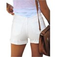 thumbnail image 5 of Necooer Women's Casual Denim Hot Shorts For Summer Medium High Shorts Double Button Jeans With Pockets(XXL,White 05), 5 of 5