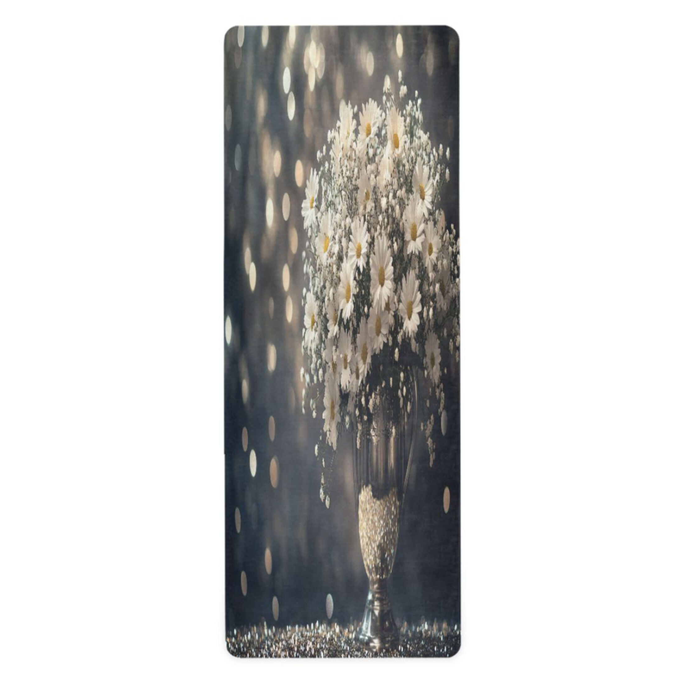 BZSMCE Yoga Mat Women Bouquet Of Daisies in Vase Fitness Mat