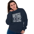 thumbnail image 4 of Funny No One Knows I'm Here Joke Unisex Plus Fleece Graphic Sweatshirt Brisco Brands 5X, 4 of 5