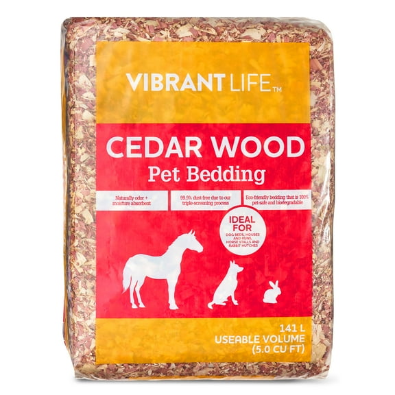 Vibrant Life Cedar Wood Pet Bedding, 141 L Bag