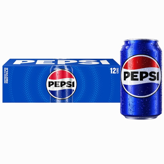 Pepsi Cola Soda Pop, 12 fl oz, 12 pack Cans