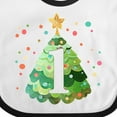 thumbnail image 4 of Inktastic 1st Birthday Green Christmas Tree with Yellow Star Boys or Girls Baby Bib, 4 of 4