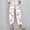 White, variant on CLOISE Pants for Women High Waisted Casual Pants Stretch Active Pants Elastic Waist Straight Leg Lounge Pants Athletic Pull On Workout Trousers Fashion Loose Floral Print Pants Green