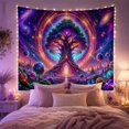 thumbnail image 2 of Cosmic Tree in Nebula with Celestial Portal and Floating Planets Mystical Fantasy for Space Enthusiasts Fantasy Art Decor Birthday Gift Tapestry Wall Hanging for Bedroom and Gaming Room, 2 of 7