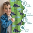 thumbnail image 3 of Blackout Kids Curtains,Green Cartoon Dinosaurs Ponds Pattern Childrens Insulated Curtains Set Of 2,Bedroom Essentials,Toddler Room Decor 42"x63", 3 of 5