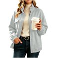 thumbnail image 3 of Tqcoqu Stand Collar Zip Up Jacket for Women, Long Sleeve Loose Casual Sweatshirt Cardigan with Patch Pocket, 2026 Fall Trendy Outfit, 3 of 9
