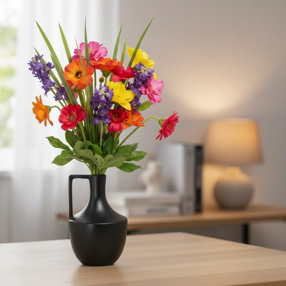 Leona Ceramic Round Bottle Vase