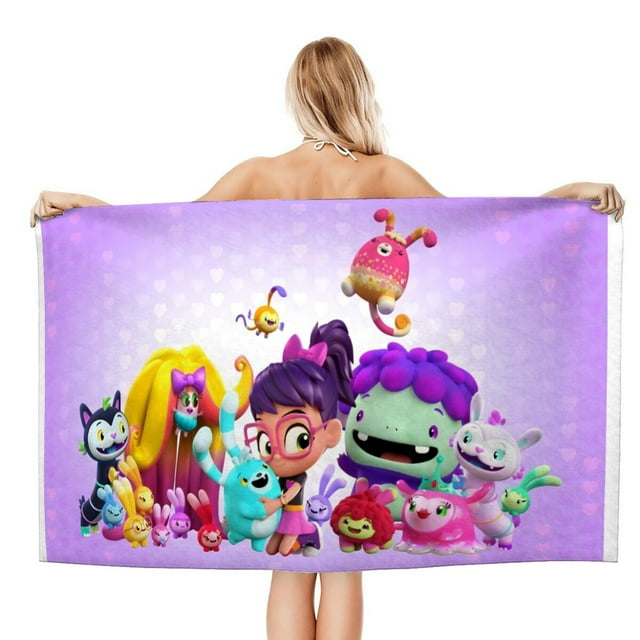 Abby Hatcher Toalla de playa de secado rápido con diseño temático, regalo para mujeres y niñas, ideal para cumpleaños, fans, amantes de la música, uso en la playa o al aire libre,78*180cm