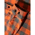 thumbnail image 5 of YUBIKWETE Men's & Big Men's Long Sleeve Plaid Flannel Hooded Shirt, Sizes S-3XL, 5 of 6