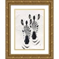 thumbnail image 1 of Sommers, Mindy 18x24 Gold Ornate Wood Framed with Double Matting Museum Art Print Titled - Zebras, 1 of 4