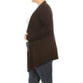 thumbnail image 3 of Women's Plus Size Casual Draped Open Front Long Sleeves Solid Cardigan, 3 of 5