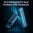 thumbnail image 3 of Amdohai M.2 NVMe&SATA Dual Protocol Mobile Hard Disk Case External SSD Enclosure High-speed Transmission Aluminium Magnesium Alloy Shell, 3 of 6