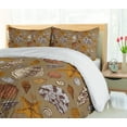 thumbnail image 5 of Ambesonne Ocean Duvet Cover Sets, Underwater Animals, 2-King, Ginger Cinnamon Cocoa, 5 of 7