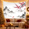 thumbnail image 3 of Red Koi in Misty Mountain Lake with Cherry Blossoms, Serene Japanese Inspired for Zen Decor Lovers, Nature Wall Art, Housewarming Gift Tapestry Wall Hanging for Bedroom and Living Room, 3 of 7