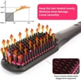 thumbnail image 3 of 2025  Ionic Ceramic Hair Straightening Brush - Anti-Scald Hot Comb for Thick Natural Hair (Portable Electric Styler), 3 of 5